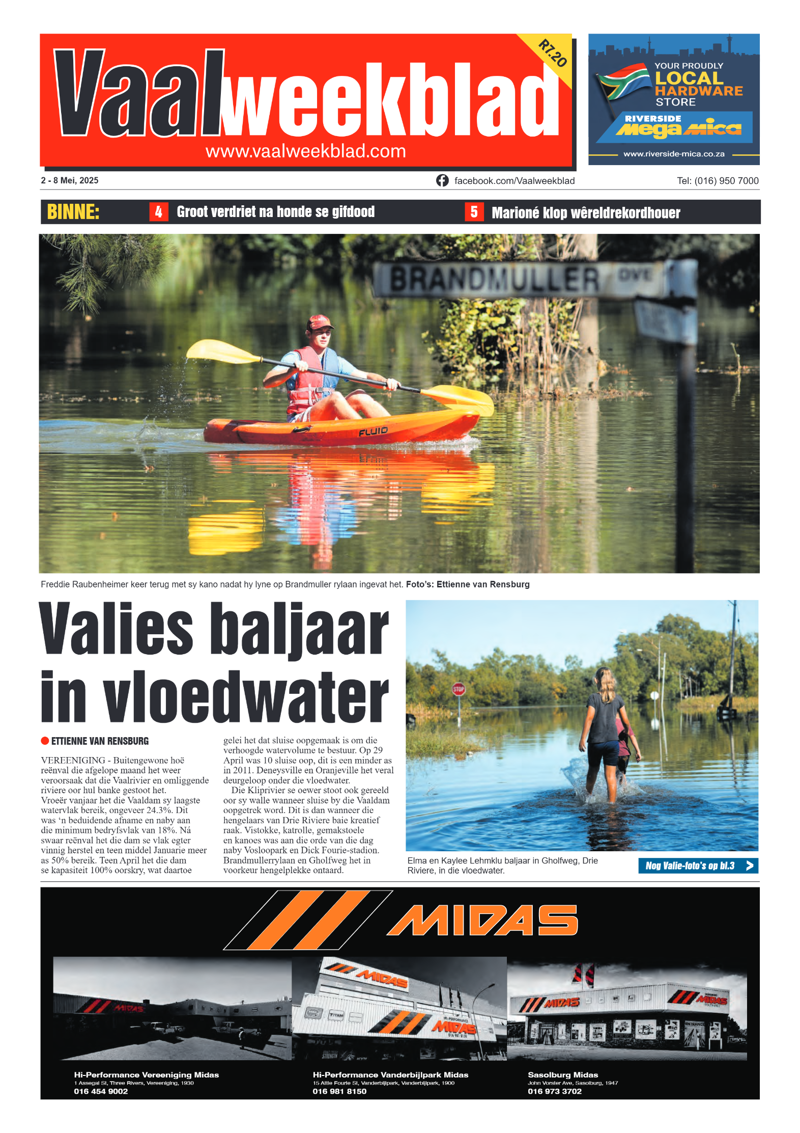 Vaalweekblad 2 – 8 Mei, 2025 page 1