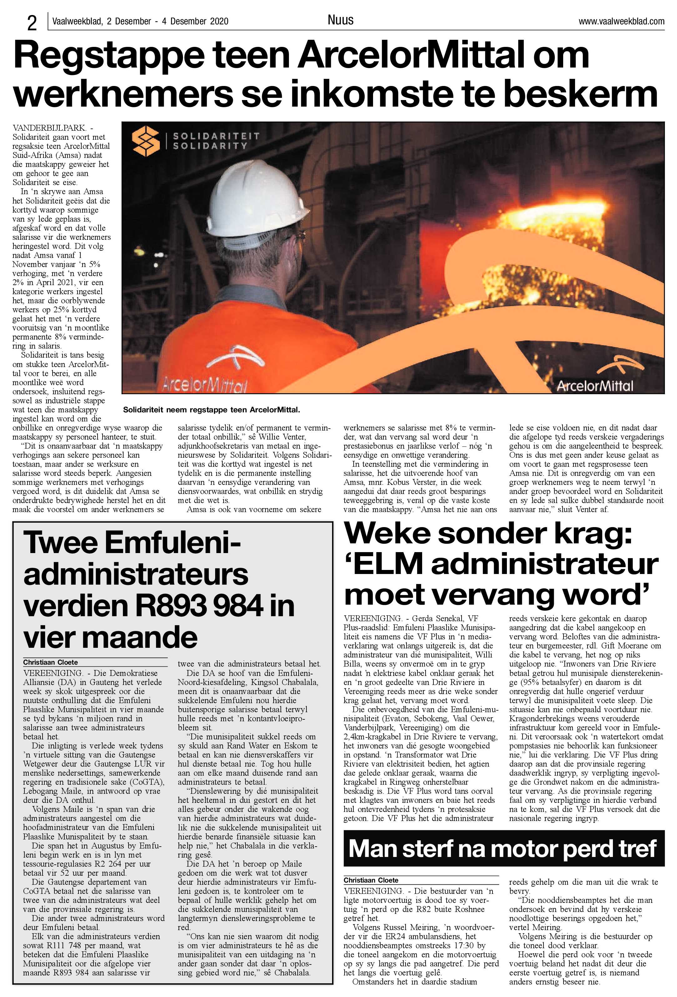 Vaalweekblad 2 Desember – 4 Desember 2020 page 2