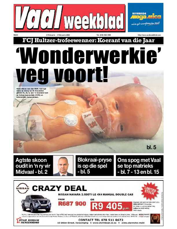Vaalweekblad 2 Februarie – 4 Februarie 2022 page 1