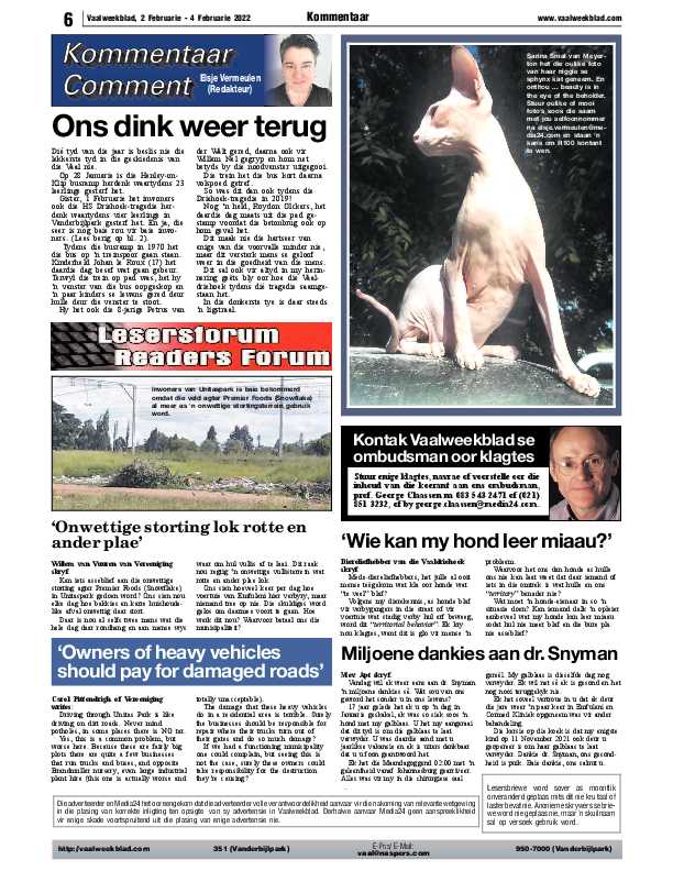 Vaalweekblad 2 Februarie – 4 Februarie 2022 page 8