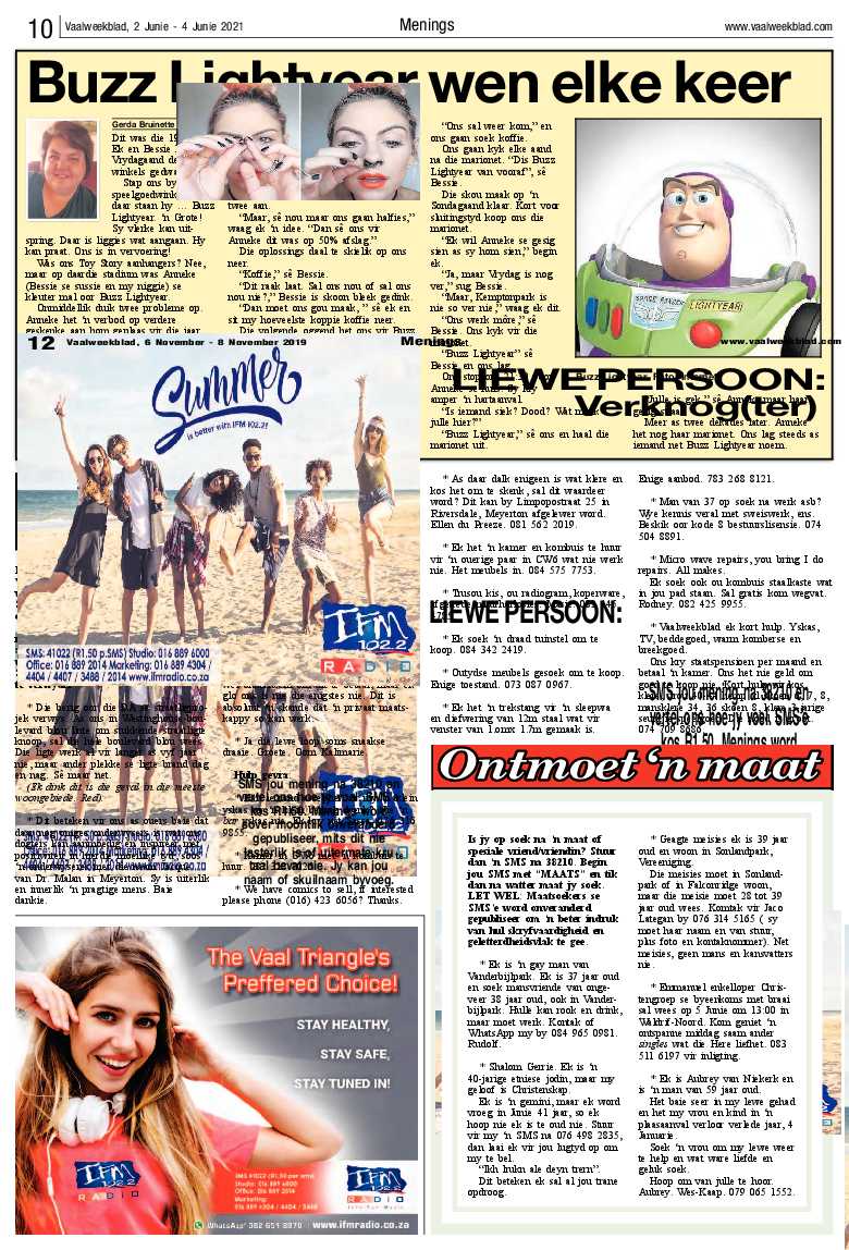 Vaalweekblad, 2 Junie – 4 Junie 2021 page 10