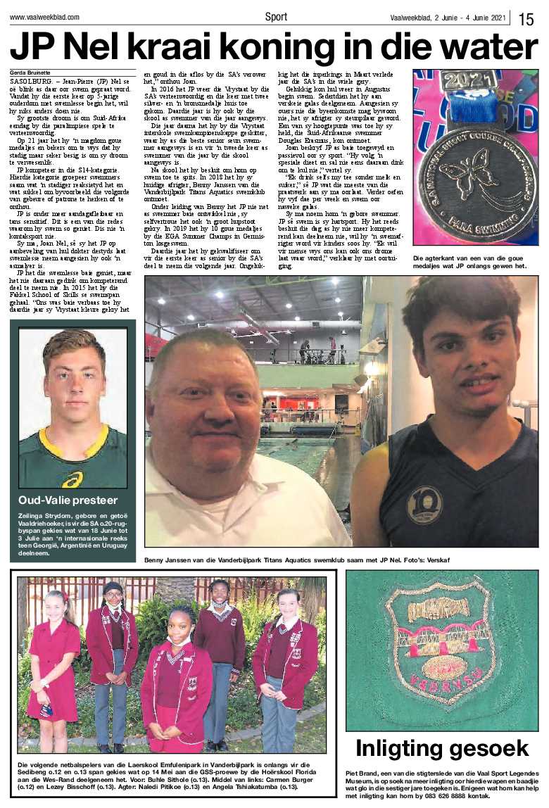 Vaalweekblad, 2 Junie – 4 Junie 2021 page 15