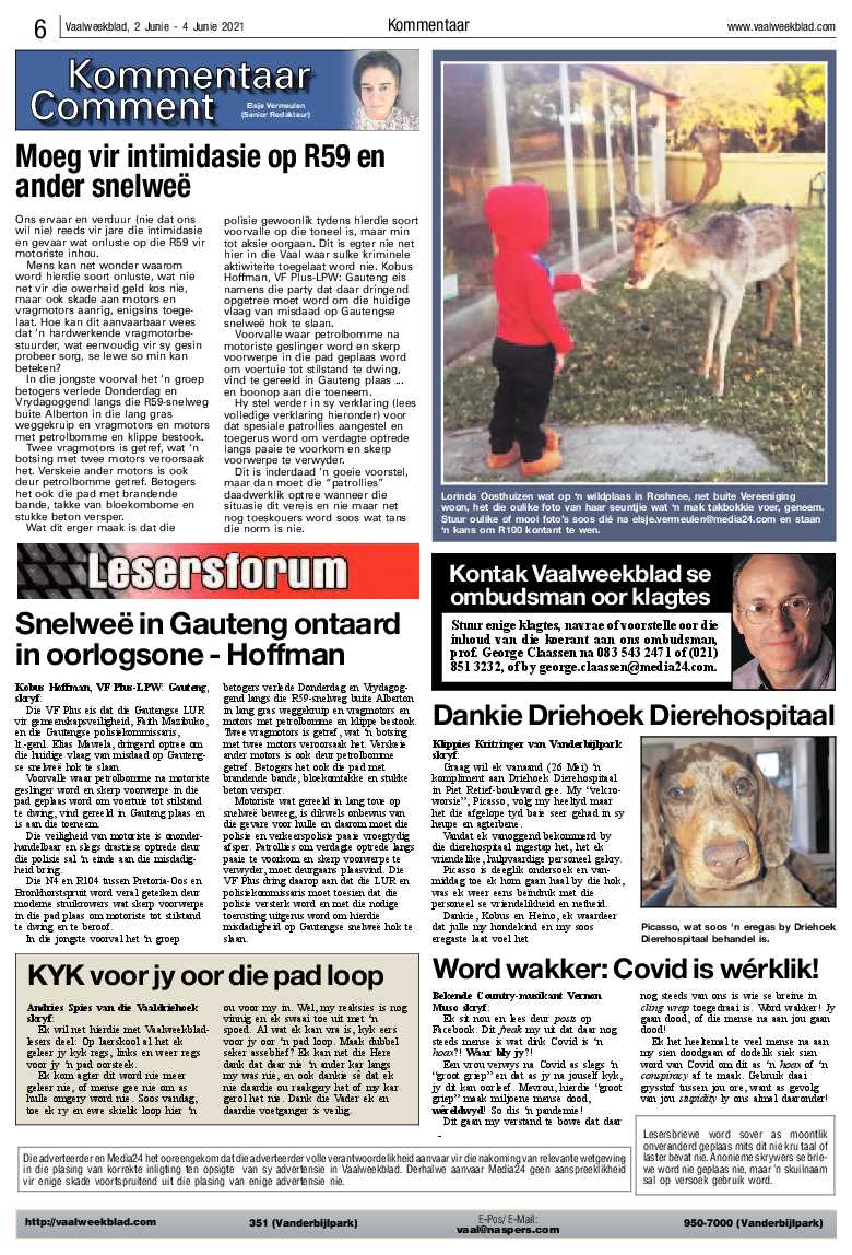 Vaalweekblad, 2 Junie – 4 Junie 2021 page 6