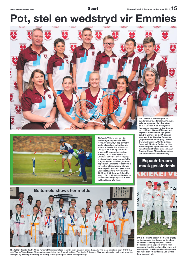 Vaalweekblad, 2 November – 4 November 2022 page 15