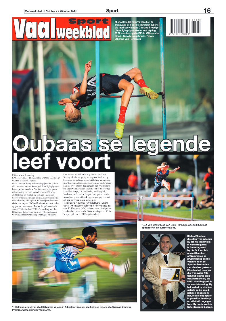 Vaalweekblad, 2 November – 4 November 2022 page 16