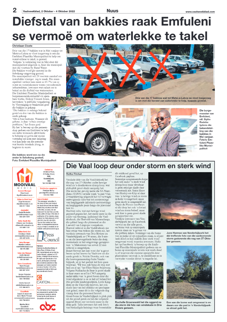 Vaalweekblad, 2 November – 4 November 2022 page 2