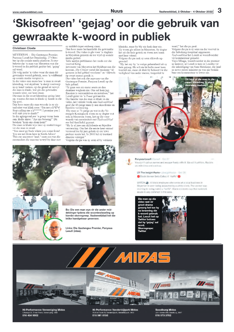 Vaalweekblad, 2 November – 4 November 2022 page 3