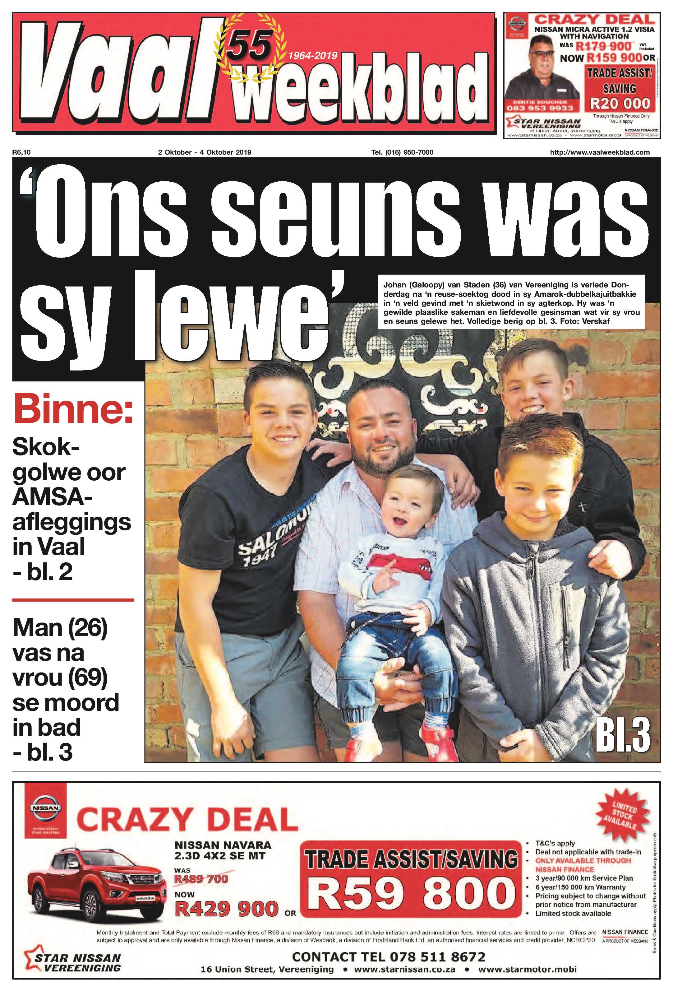 Vaalweekblad 2 – 4 Oktober page 1