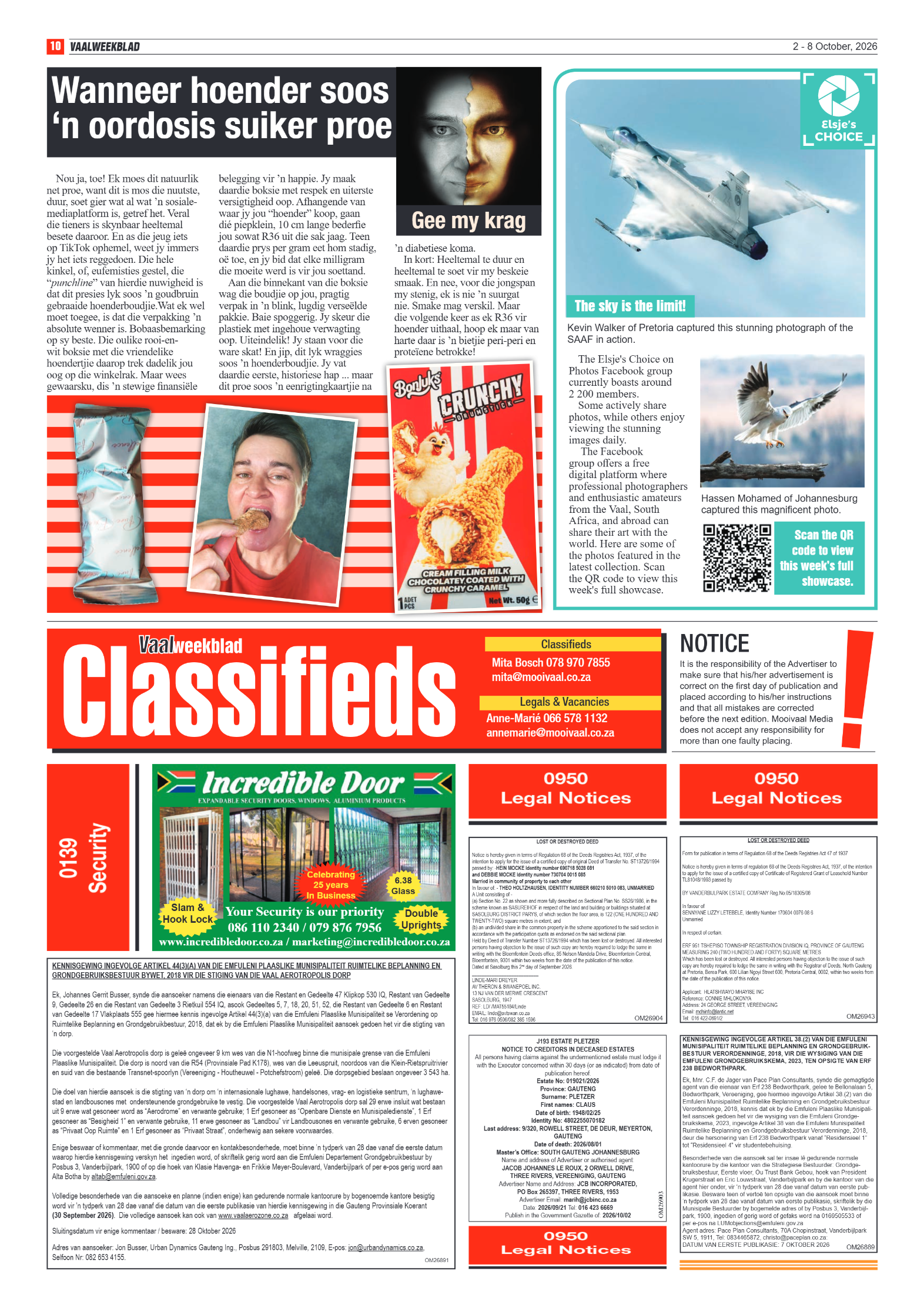Vaalweekblad – 2 Oktober 2026 page 10