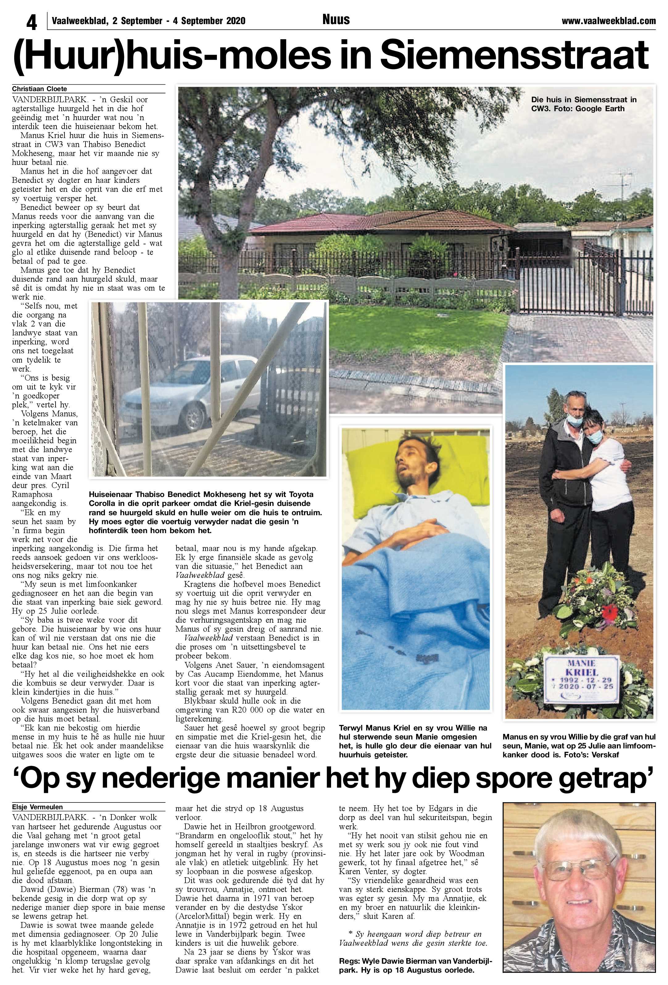 Vaalweekblad 2 September – 4 September 2020 page 4