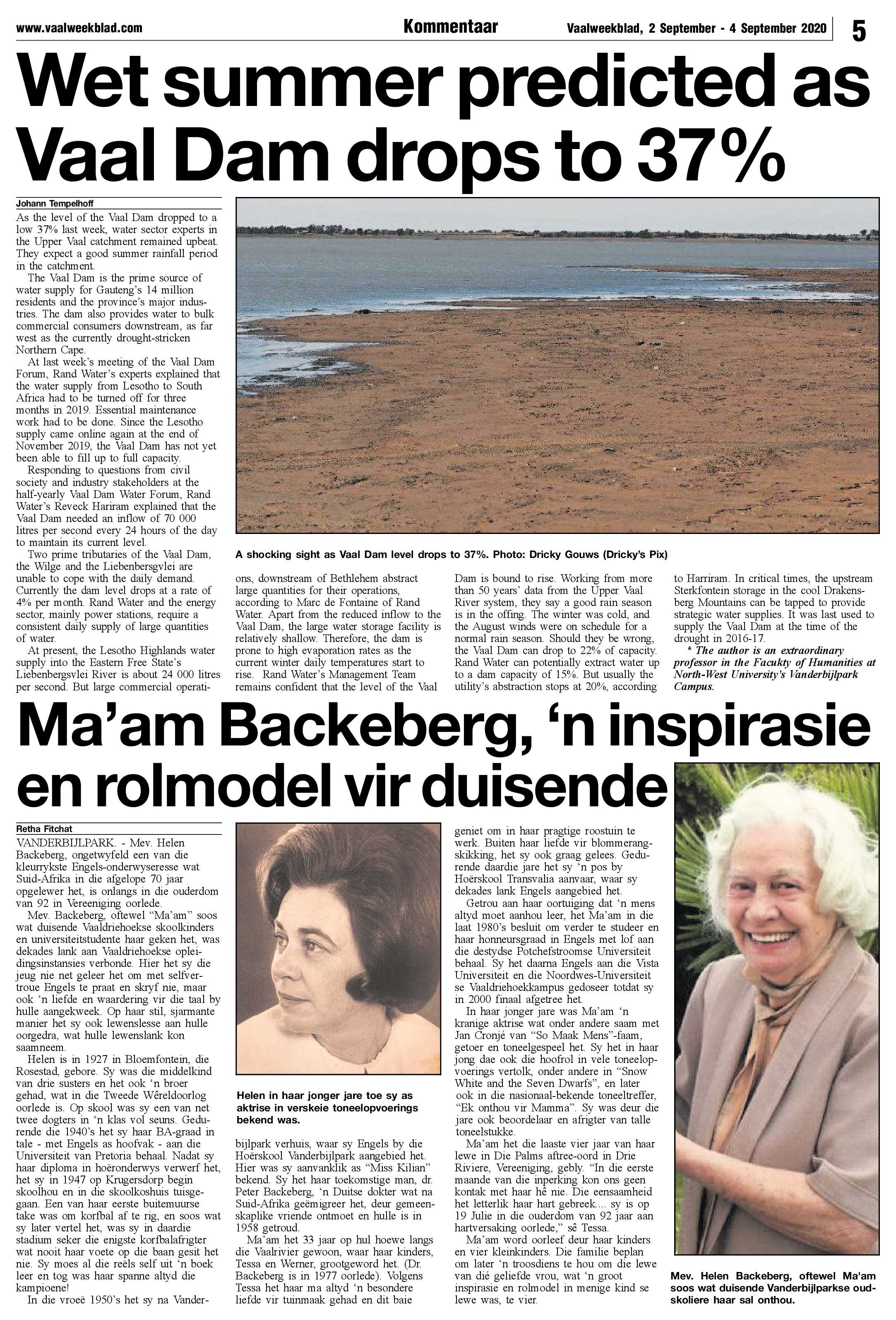Vaalweekblad 2 September – 4 September 2020 page 5