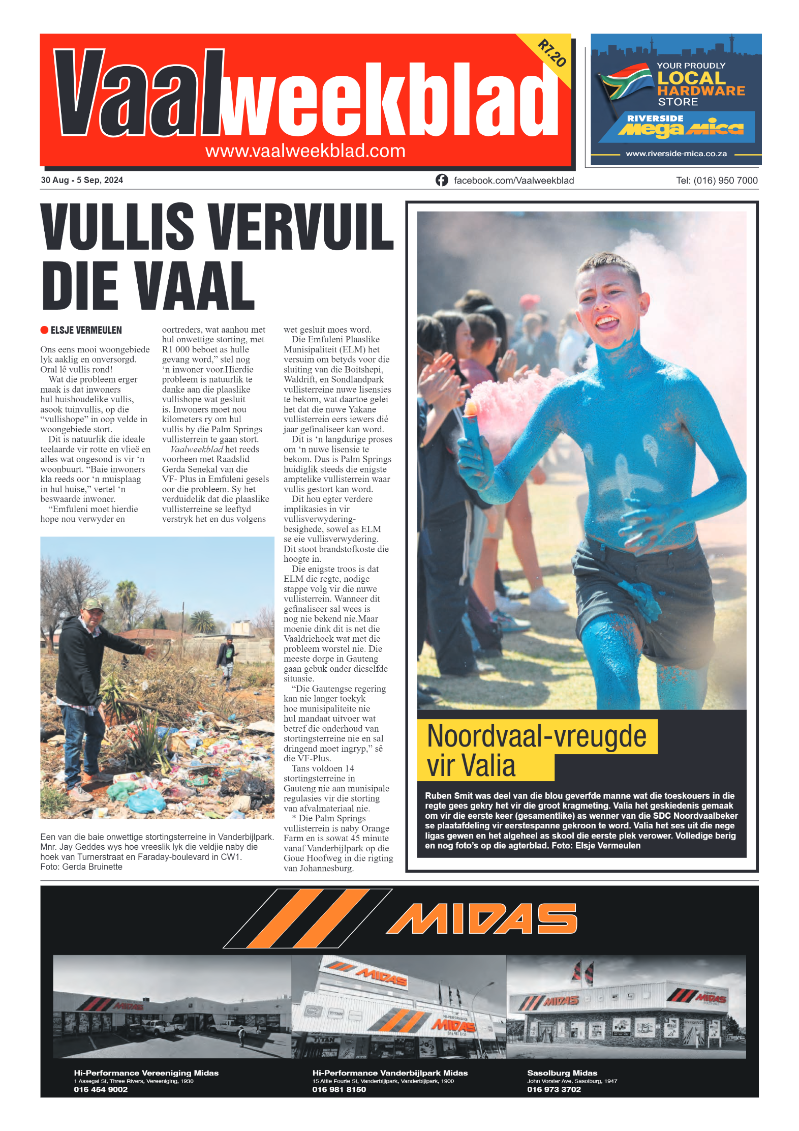 Vaalweekblad 30 Aug – 5 Sep, 2024 page 1