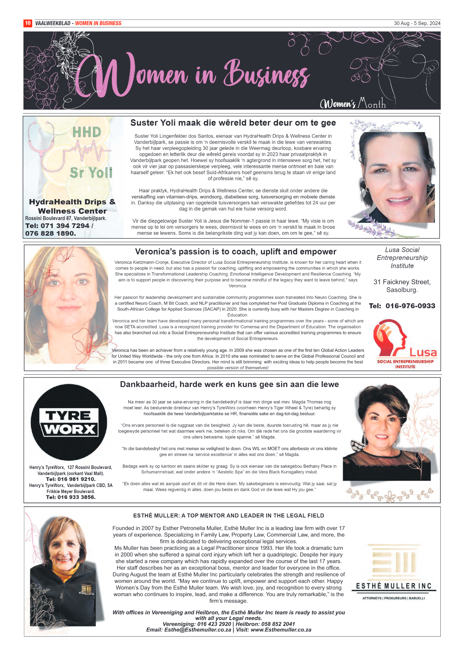 Vaalweekblad 30 Aug – 5 Sep, 2024 page 10