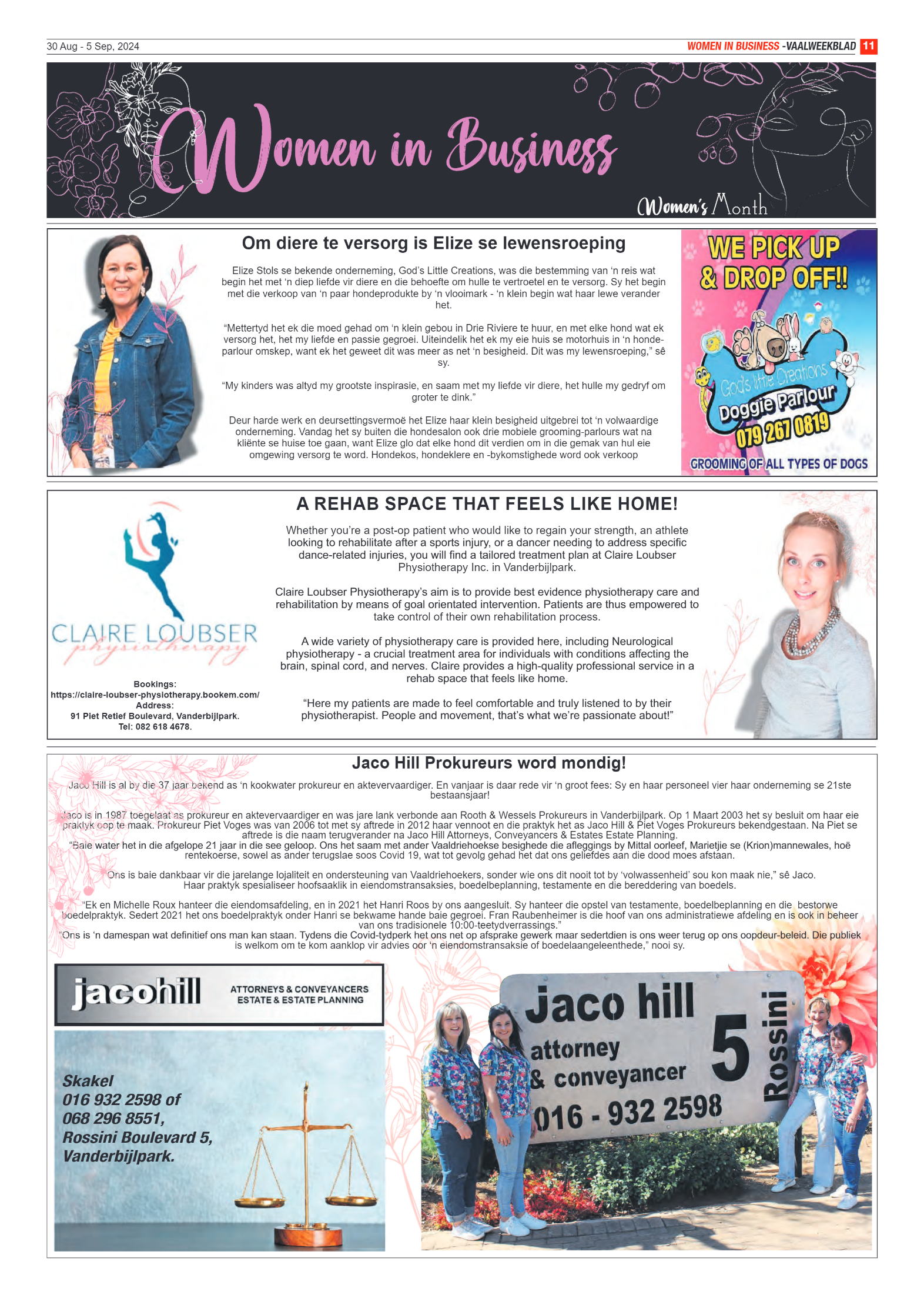 Vaalweekblad 30 Aug – 5 Sep, 2024 page 11