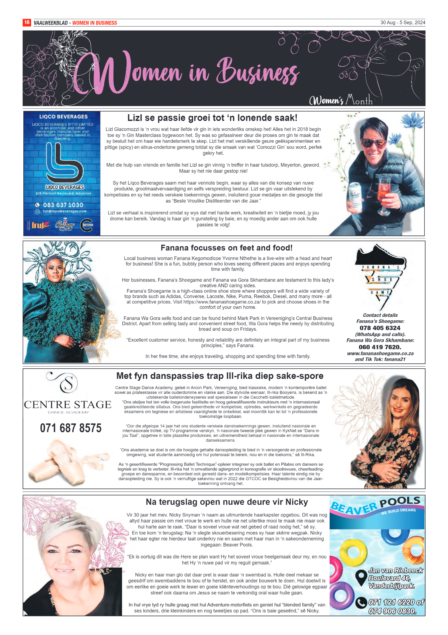 Vaalweekblad 30 Aug – 5 Sep, 2024 page 16