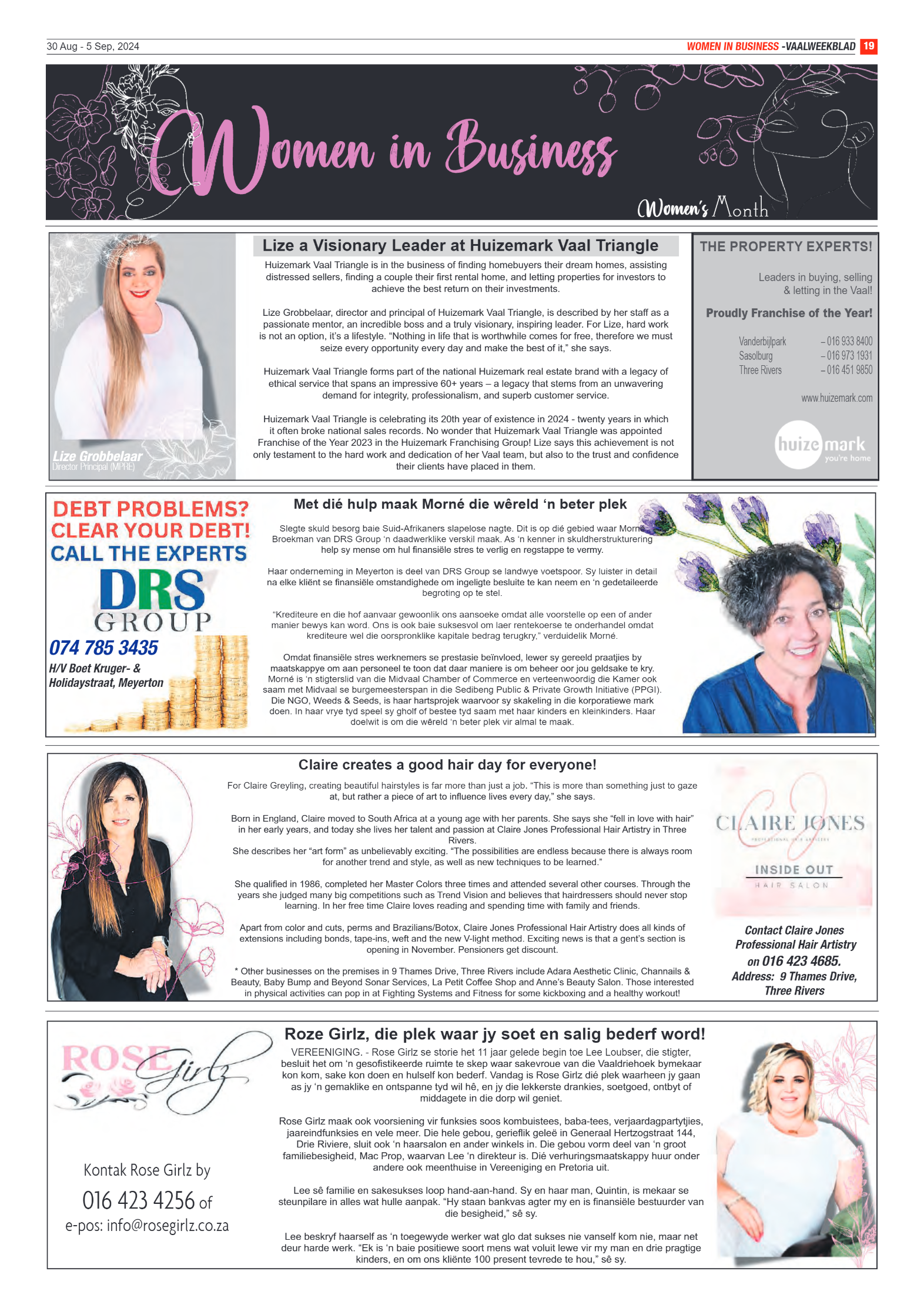 Vaalweekblad 30 Aug – 5 Sep, 2024 page 19