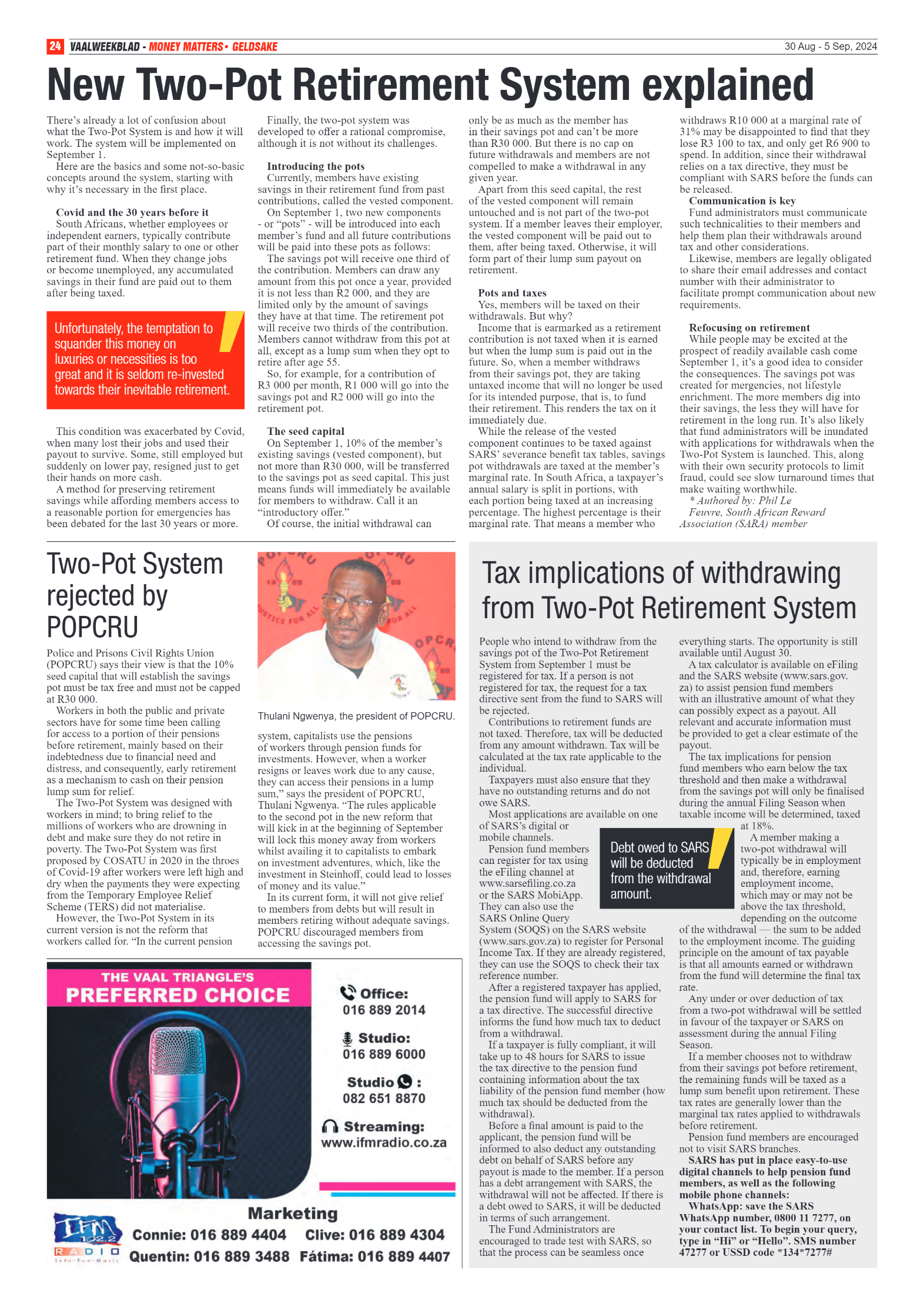 Vaalweekblad 30 Aug – 5 Sep, 2024 page 24