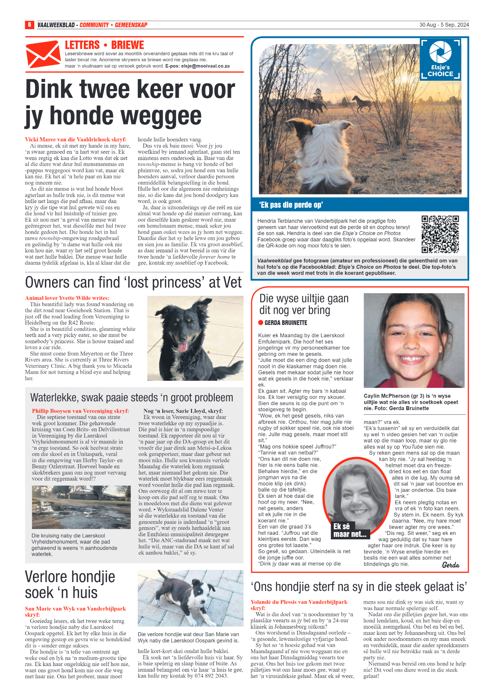Vaalweekblad 30 Aug – 5 Sep, 2024 page 6