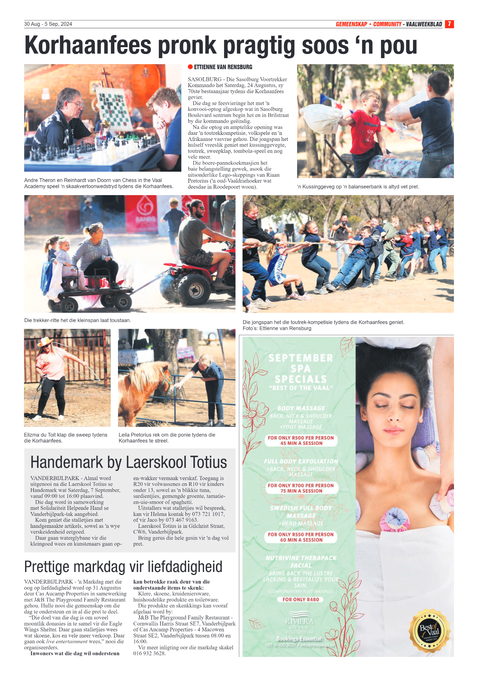 Vaalweekblad 30 Aug – 5 Sep, 2024 page 7