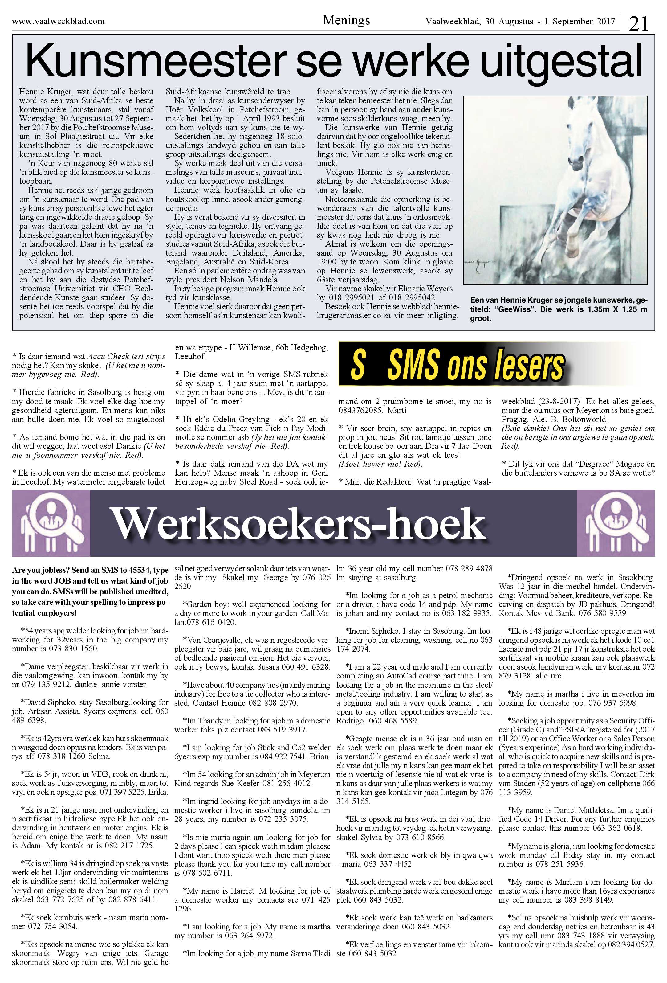 Vaalweekblad 30 Augustus – 1 September 2017 page 21