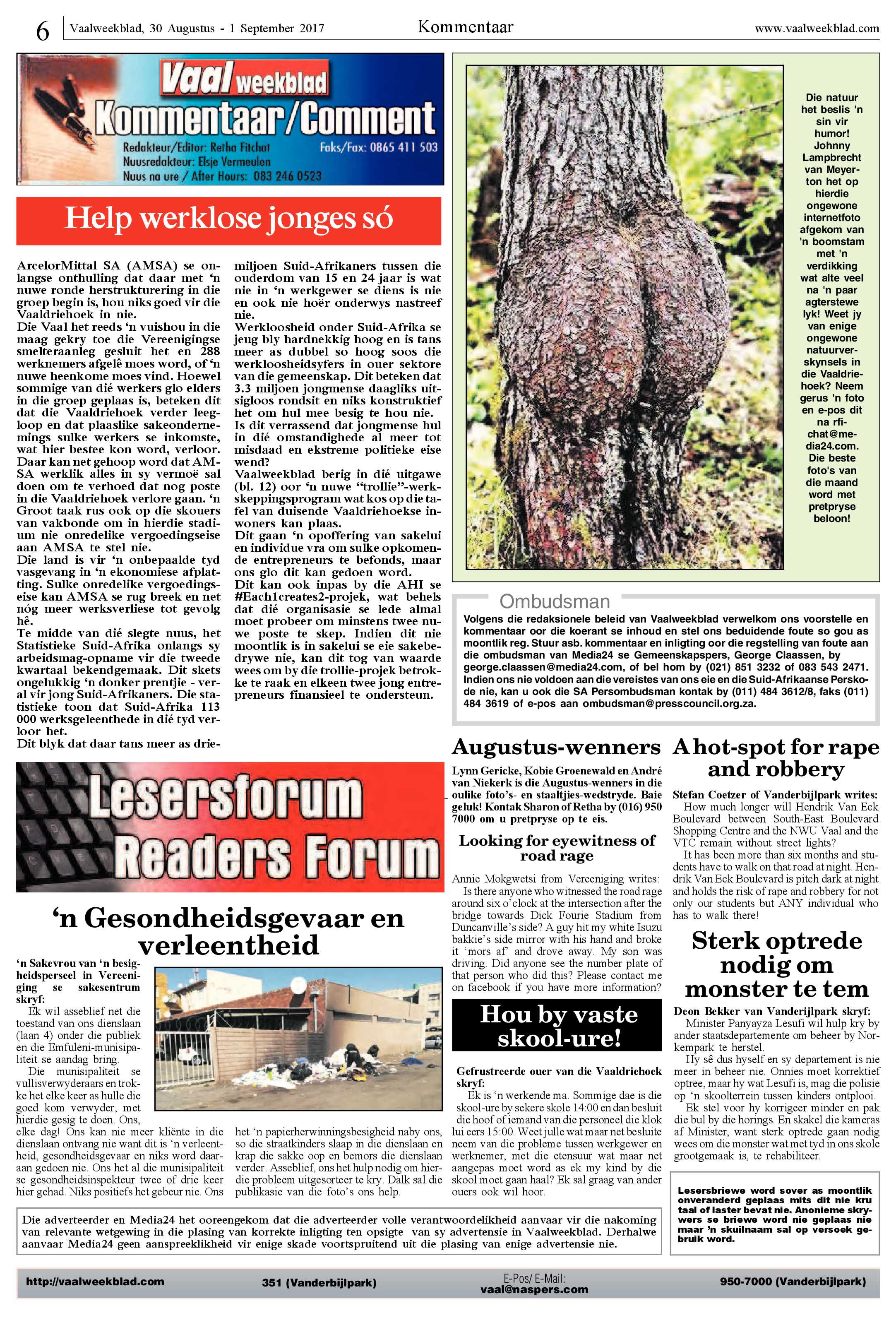 Vaalweekblad 30 Augustus – 1 September 2017 page 6
