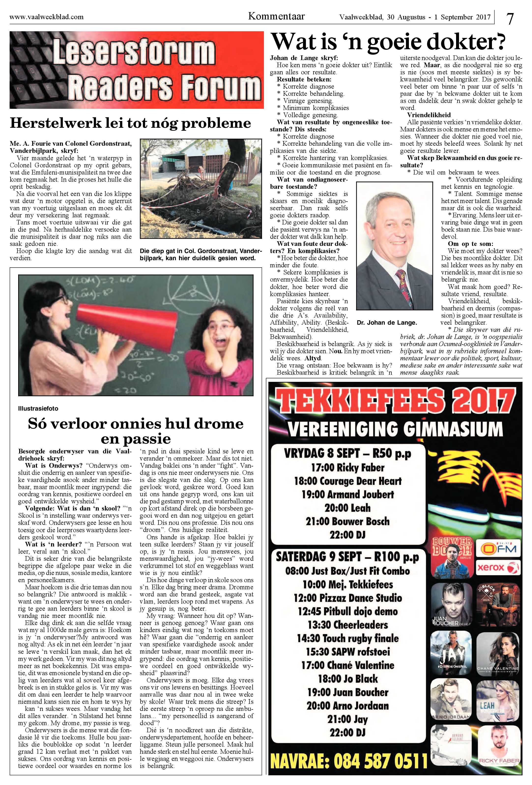 Vaalweekblad 30 Augustus – 1 September 2017 page 7
