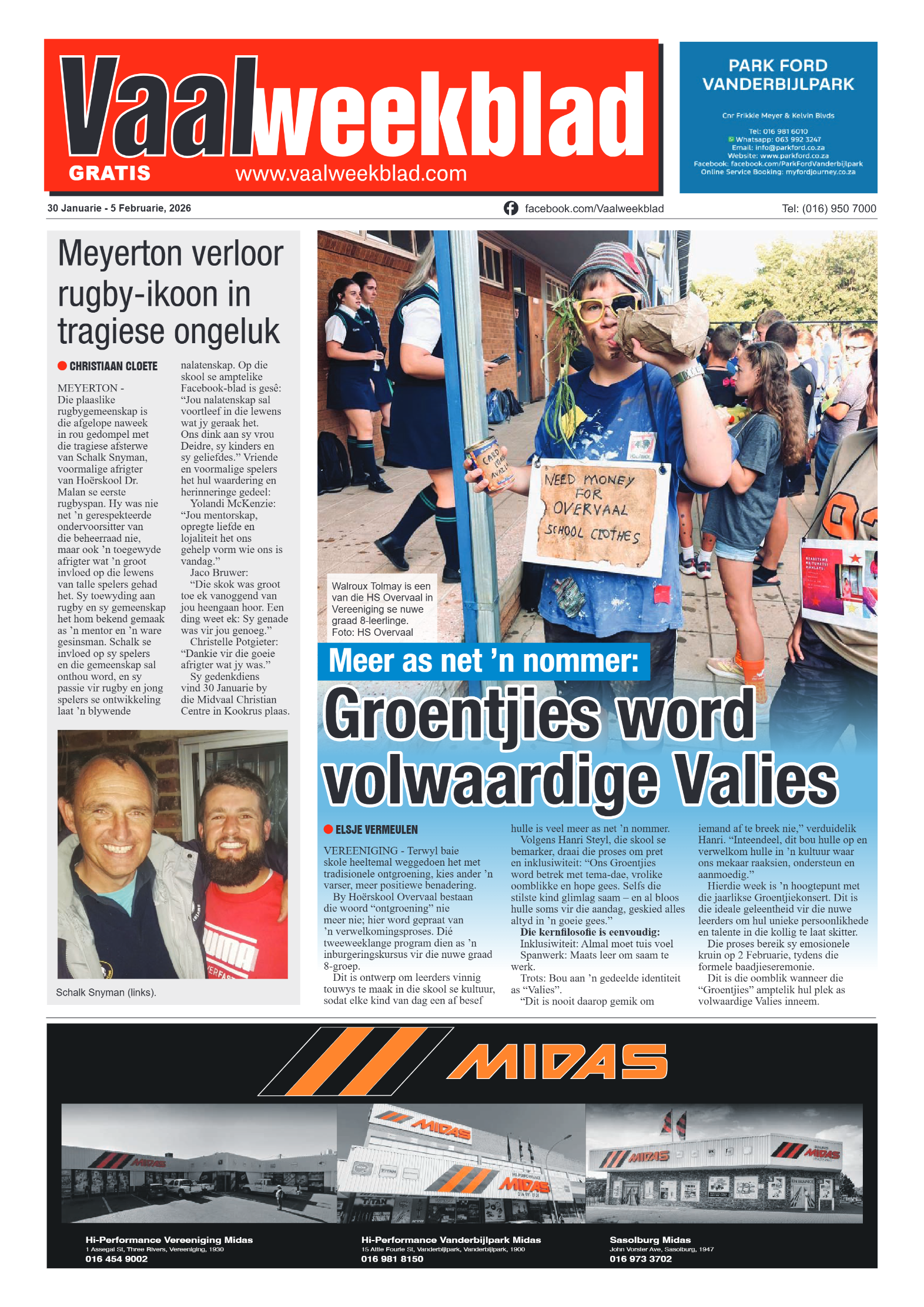Vaalweekblad 30 Januarie 2026 page 1