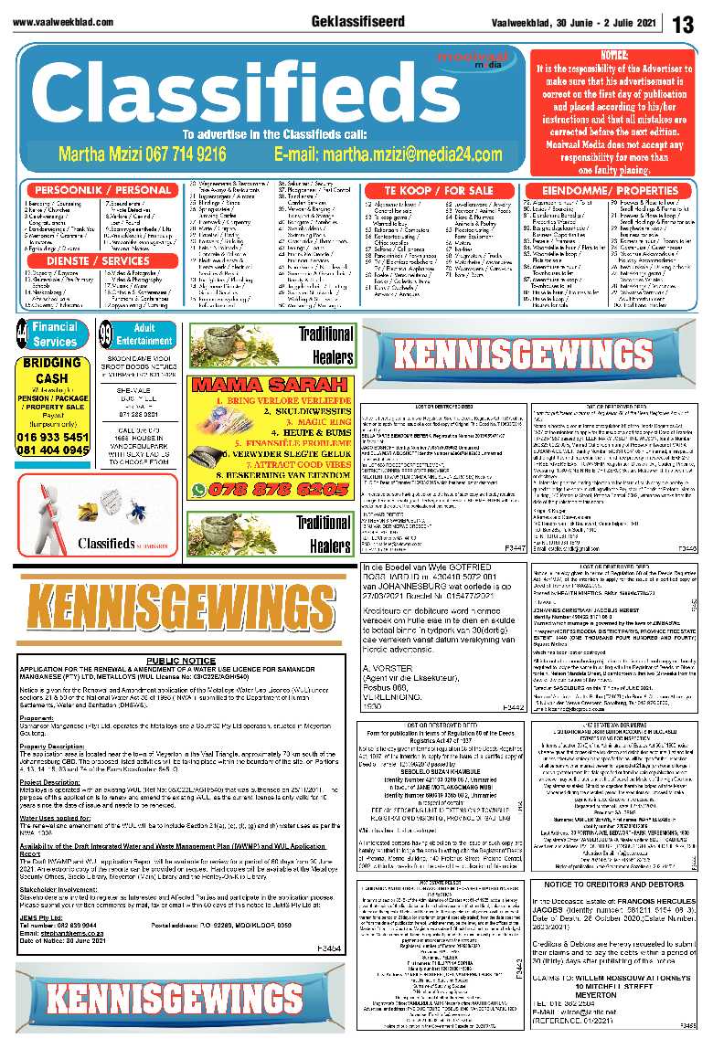 Vaalweekblad 30 Junie – 2 Julie 2021 page 13