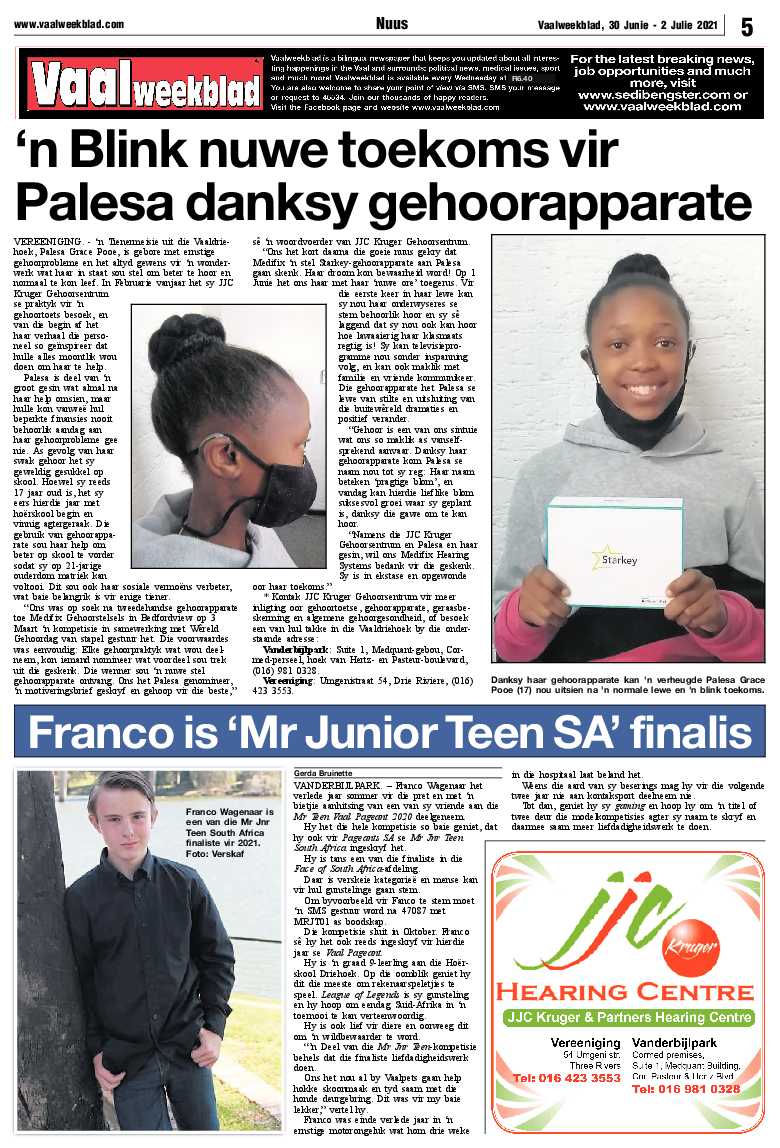 Vaalweekblad 30 Junie – 2 Julie 2021 page 5