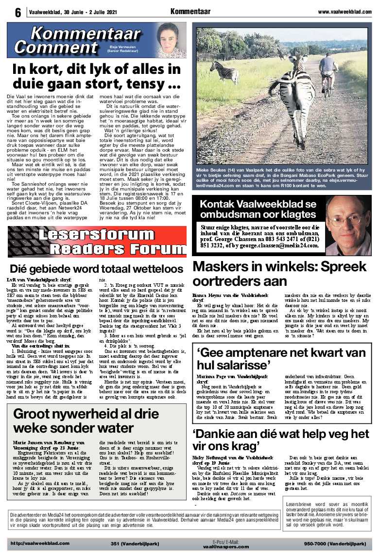 Vaalweekblad 30 Junie – 2 Julie 2021 page 6