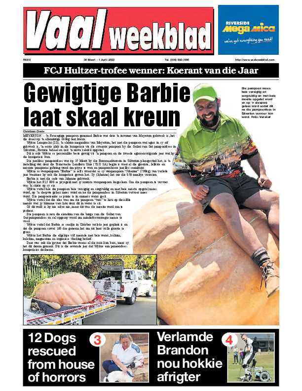 Vaalweekblad, 30 Maart – 1 April 2022 page 1