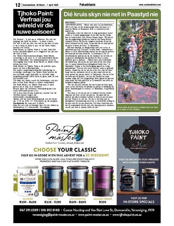 Vaalweekblad, 30 Maart – 1 April 2022 page 12