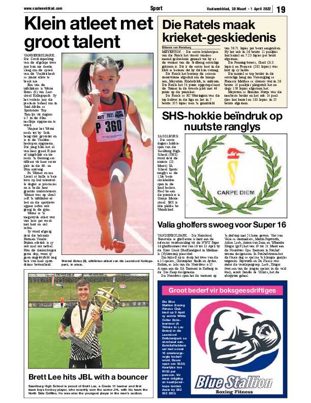 Vaalweekblad, 30 Maart – 1 April 2022 page 19