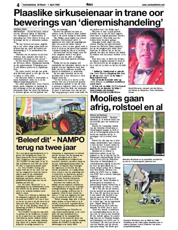 Vaalweekblad, 30 Maart – 1 April 2022 page 4