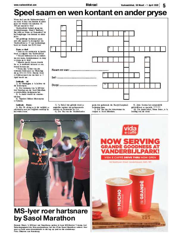 Vaalweekblad, 30 Maart – 1 April 2022 page 5