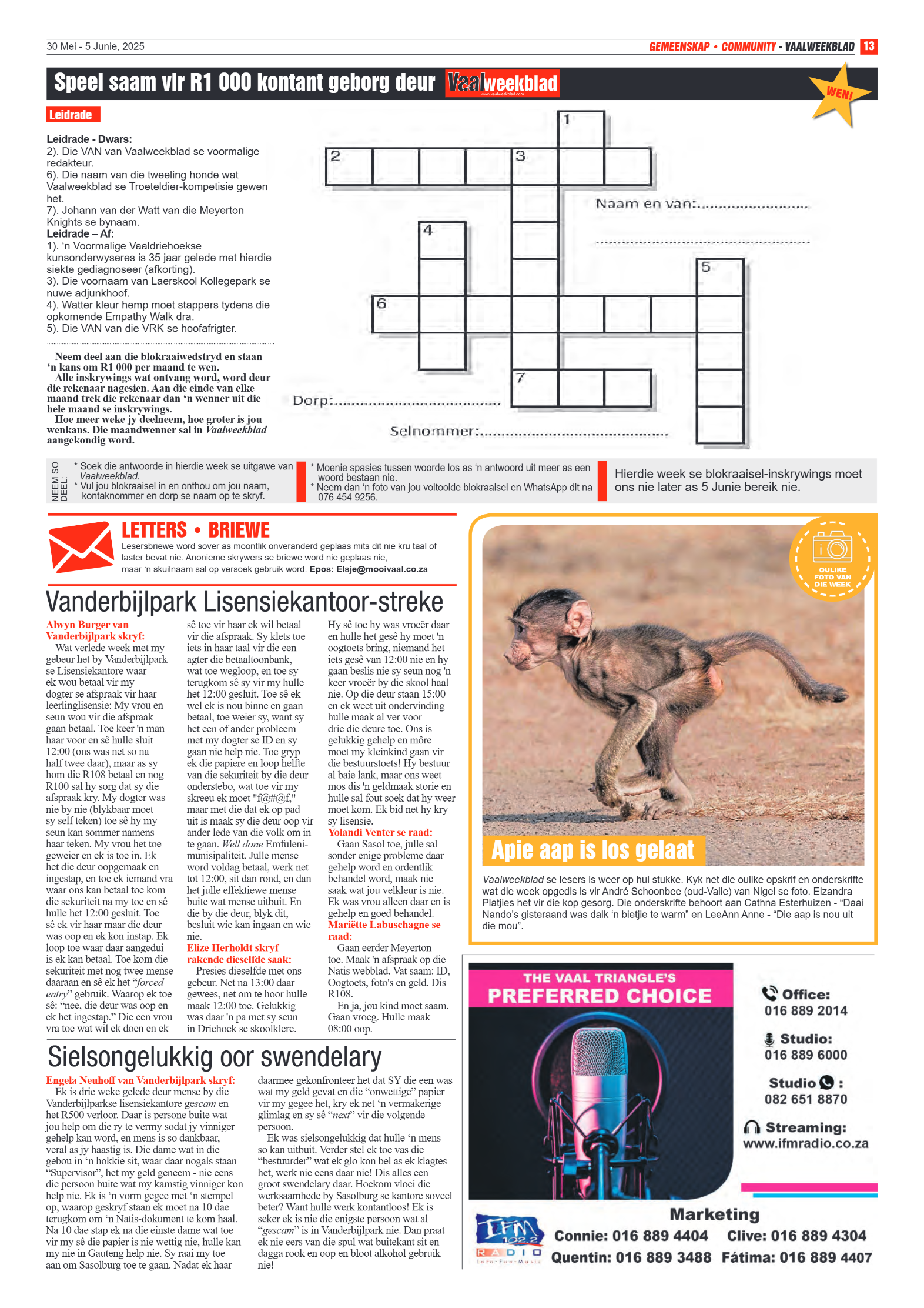 Vaalweekblad – 30 Mei – 5 Junie, 2025 page 13