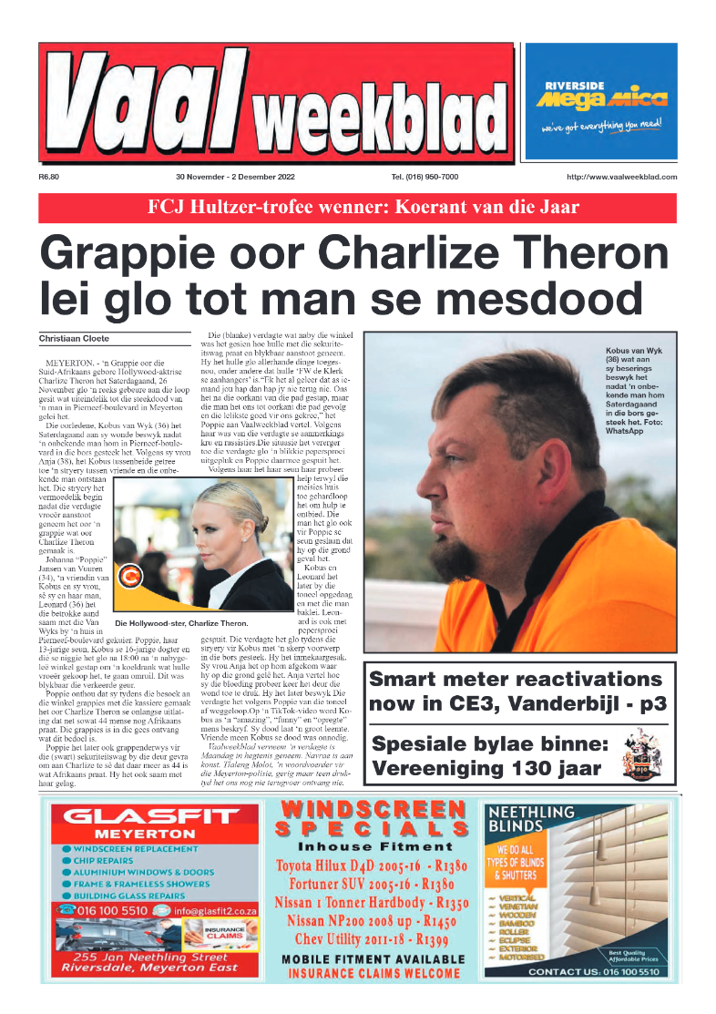 Vaalweekblad, 30 Novemder – 2 Desember 2022 page 1