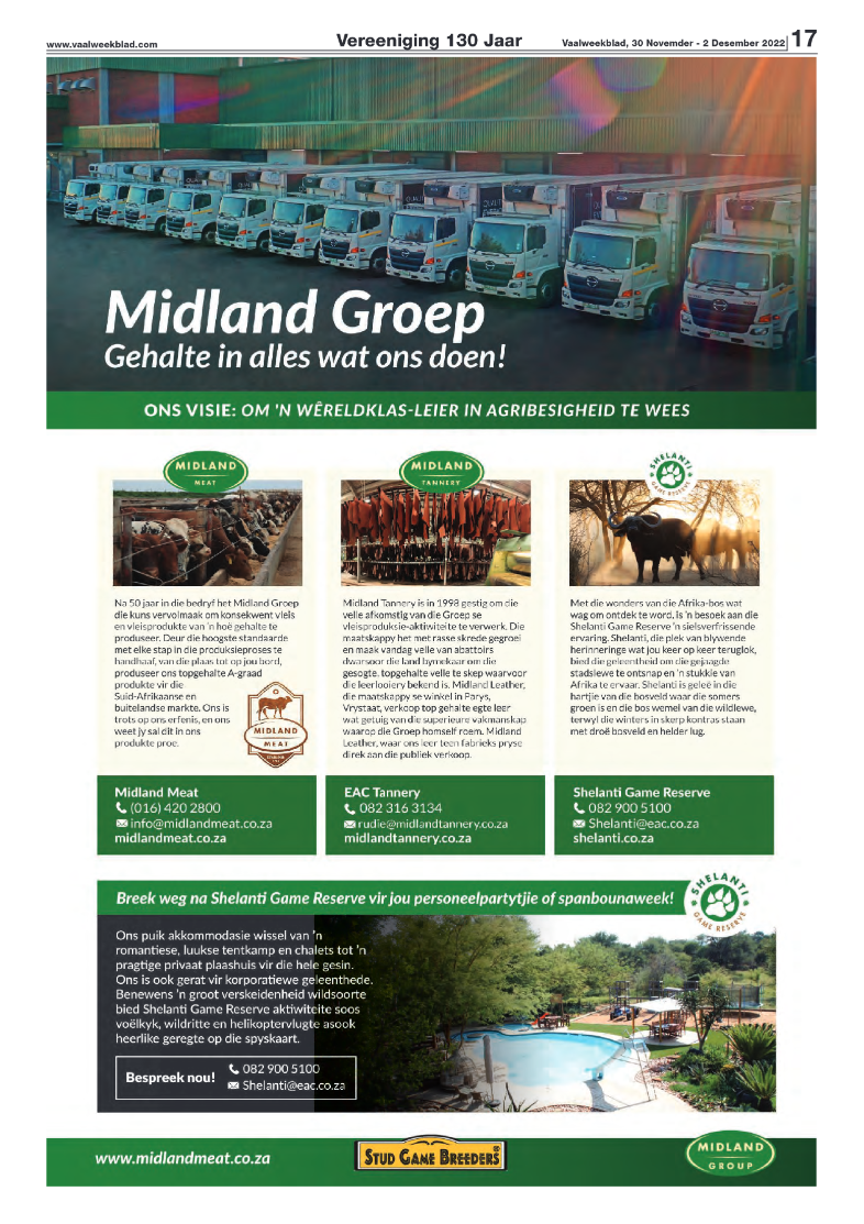 Vaalweekblad, 30 Novemder – 2 Desember 2022 page 17