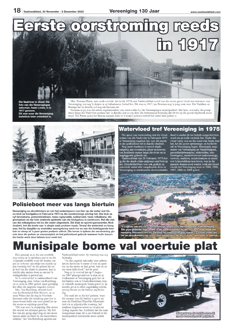 Vaalweekblad, 30 Novemder – 2 Desember 2022 page 18
