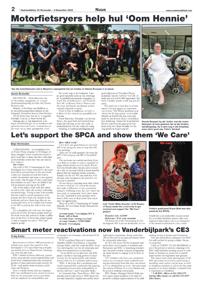 Vaalweekblad, 30 Novemder – 2 Desember 2022 page 2