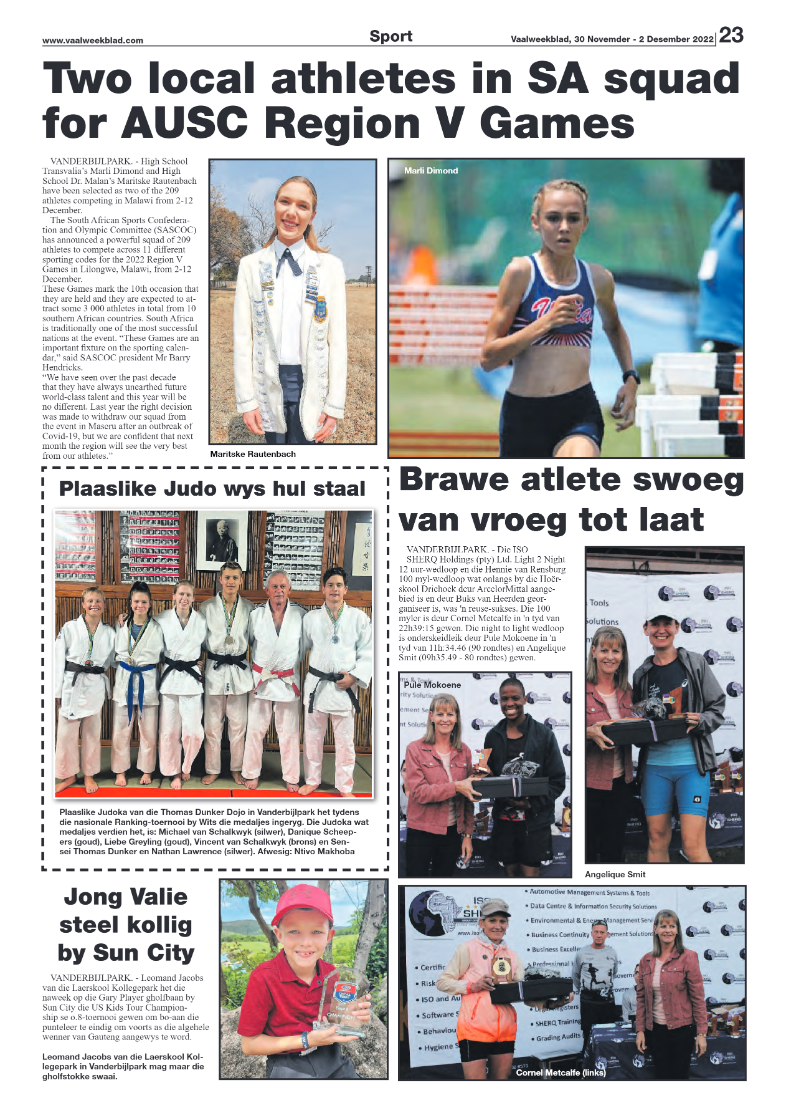 Vaalweekblad, 30 Novemder – 2 Desember 2022 page 23
