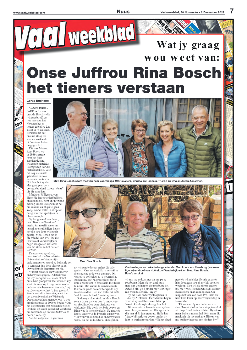 Vaalweekblad, 30 Novemder – 2 Desember 2022 page 7