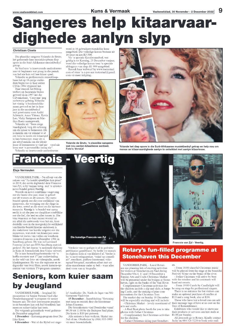 Vaalweekblad, 30 Novemder – 2 Desember 2022 page 9