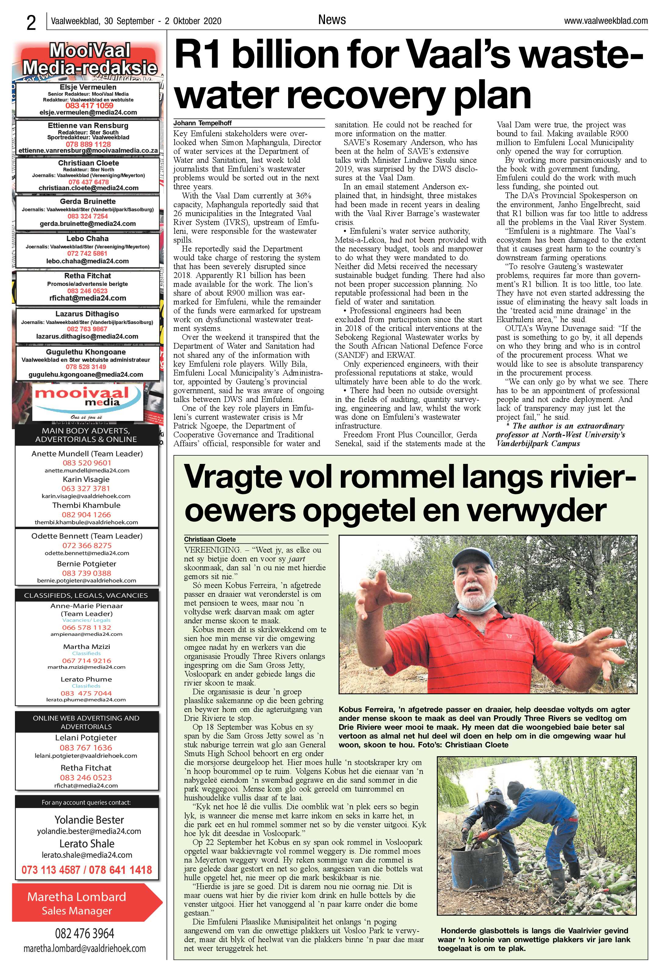 Vaalweekblad 30 September – 2 Oktober 2020 page 2