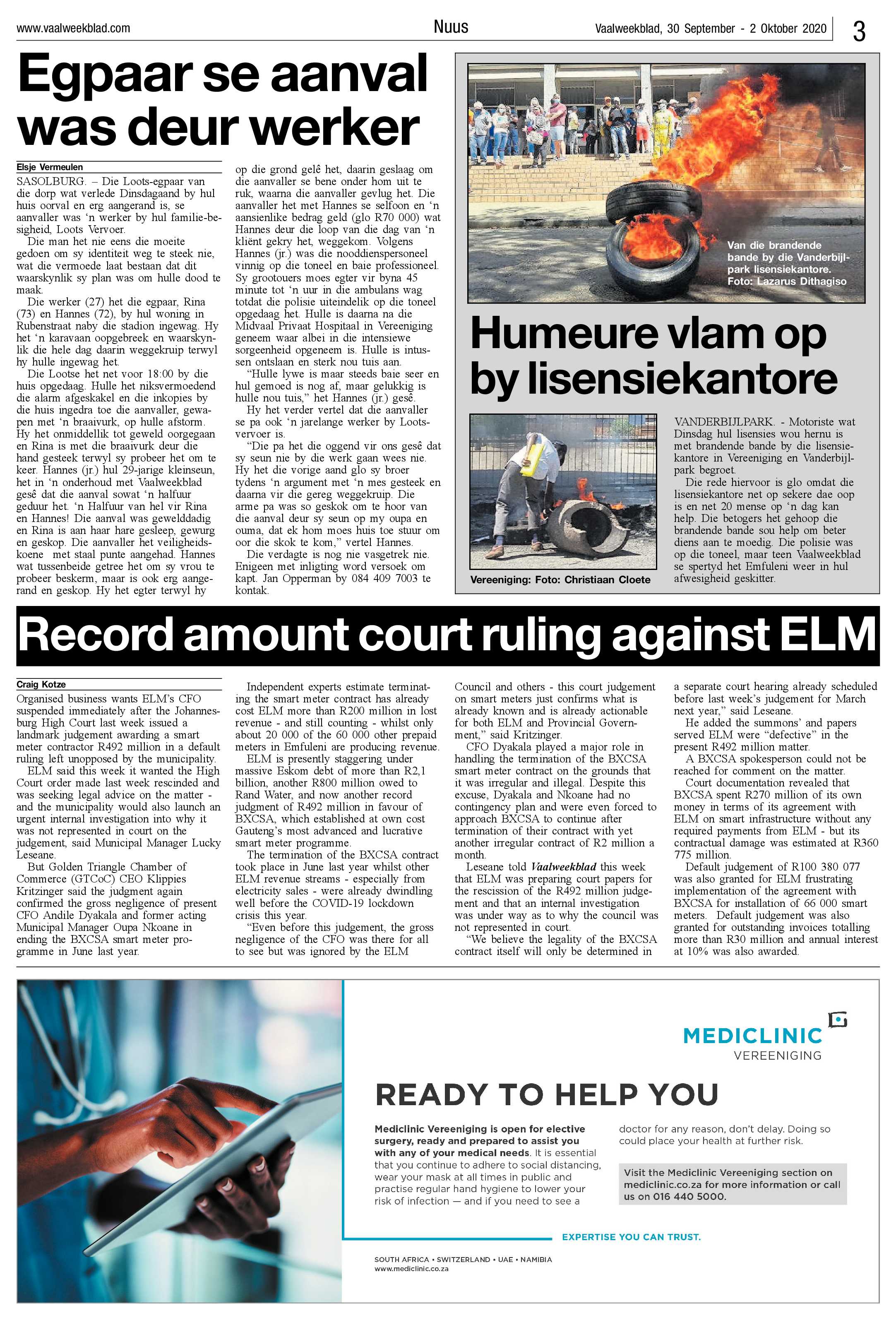 Vaalweekblad 30 September – 2 Oktober 2020 page 3