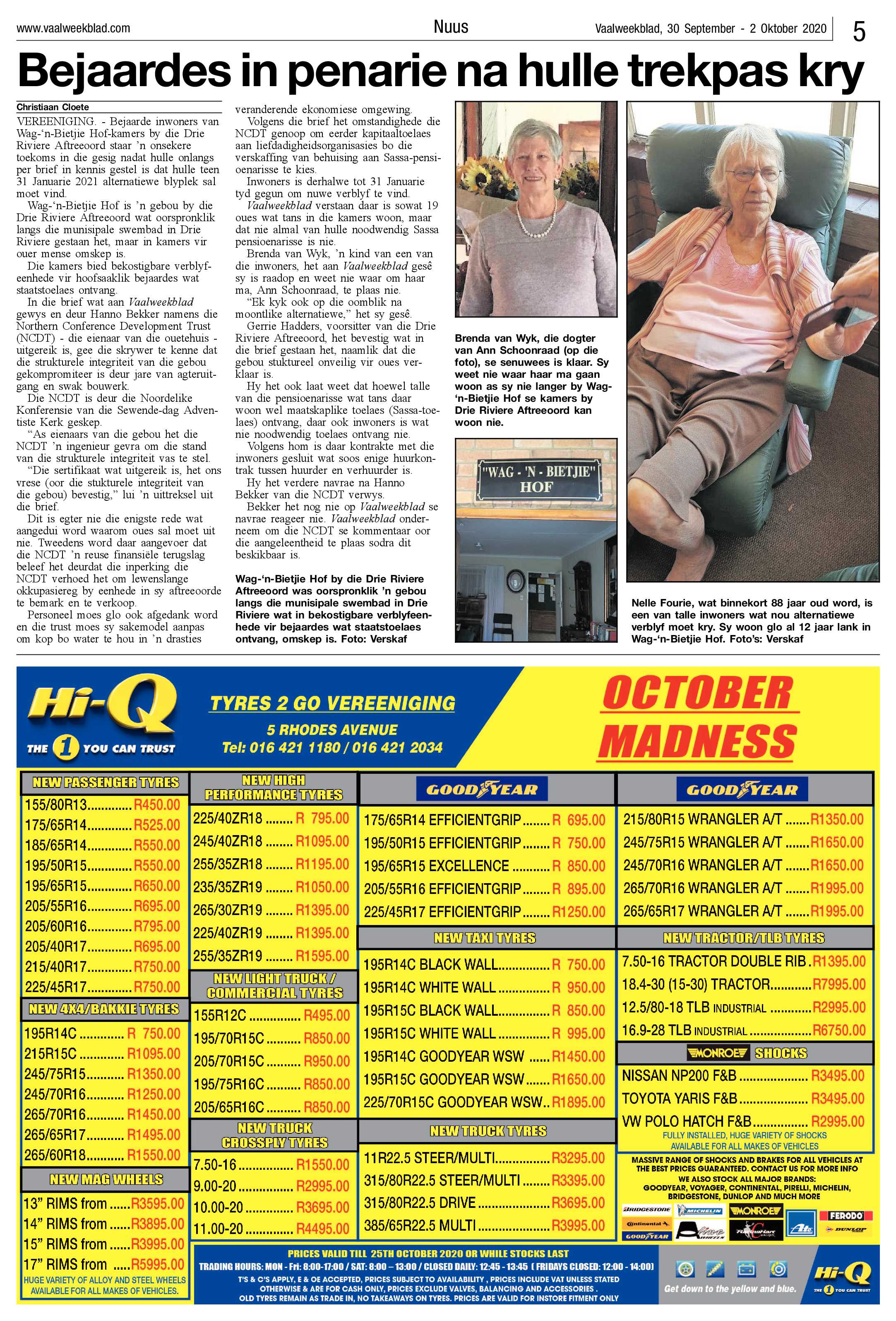 Vaalweekblad 30 September - 2 Oktober 2020 - Vaalweekblad