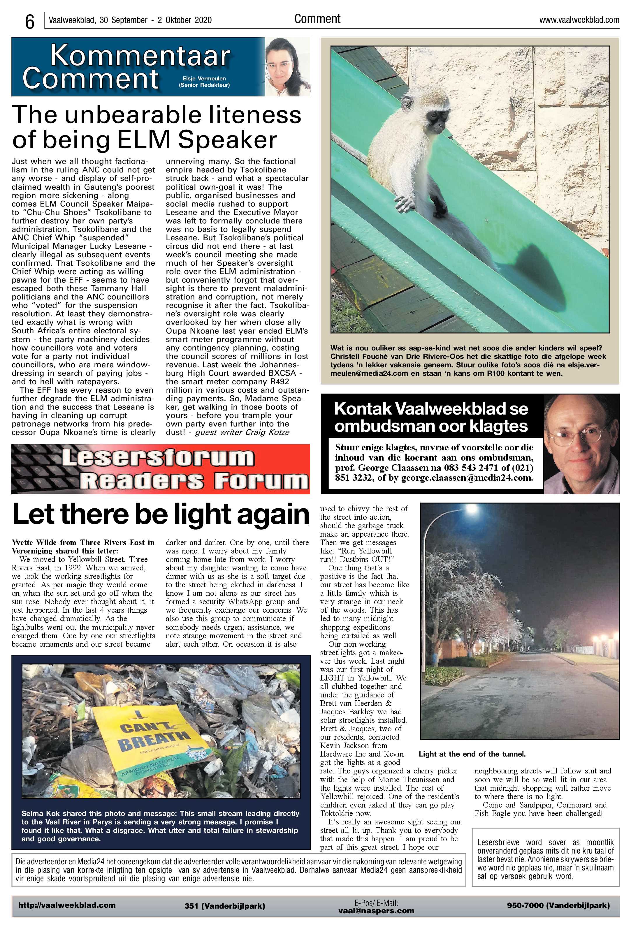 Vaalweekblad 30 September – 2 Oktober 2020 page 6