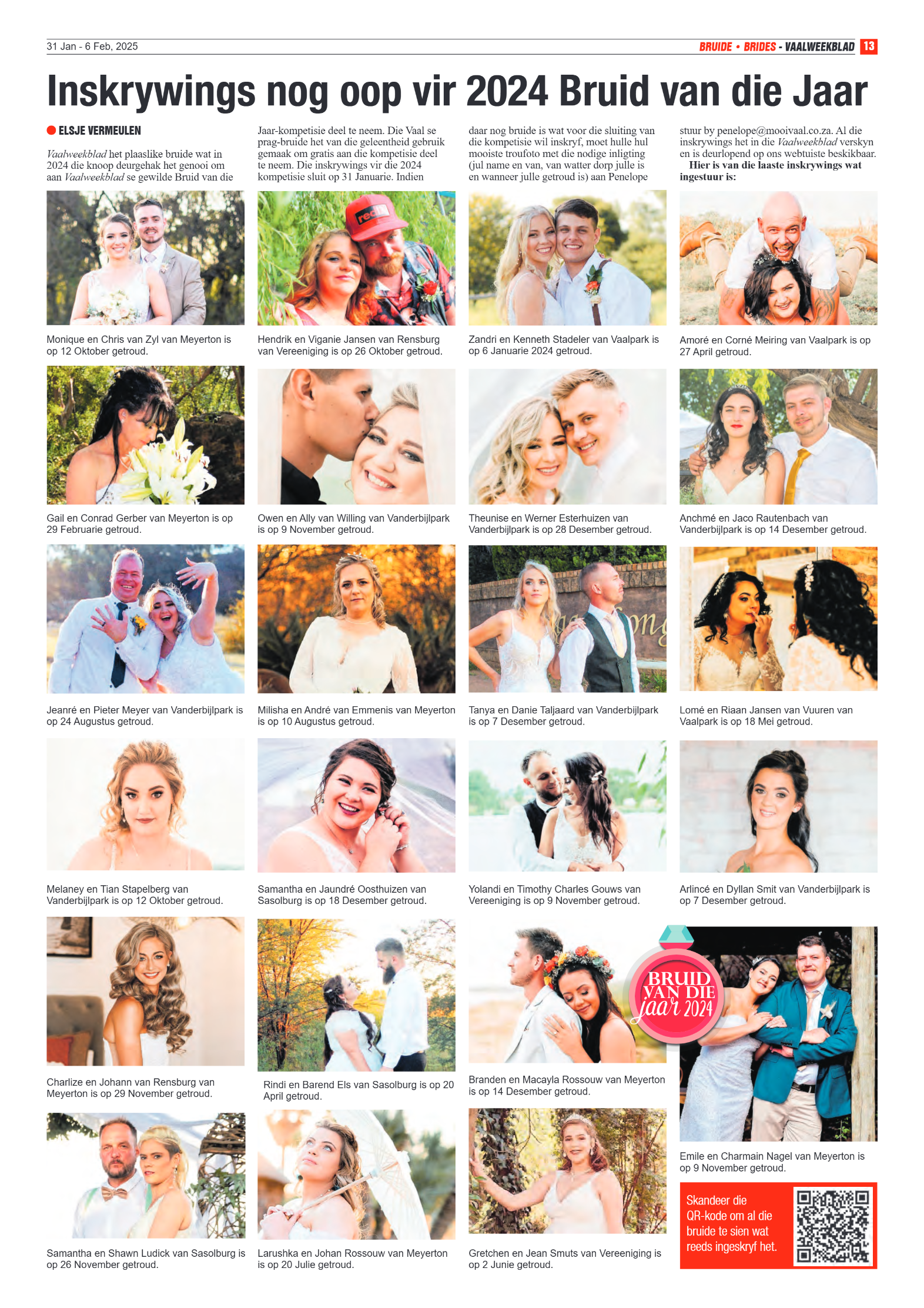 Vaalweekblad 31 Jan – 6 Feb, 2025 page 13