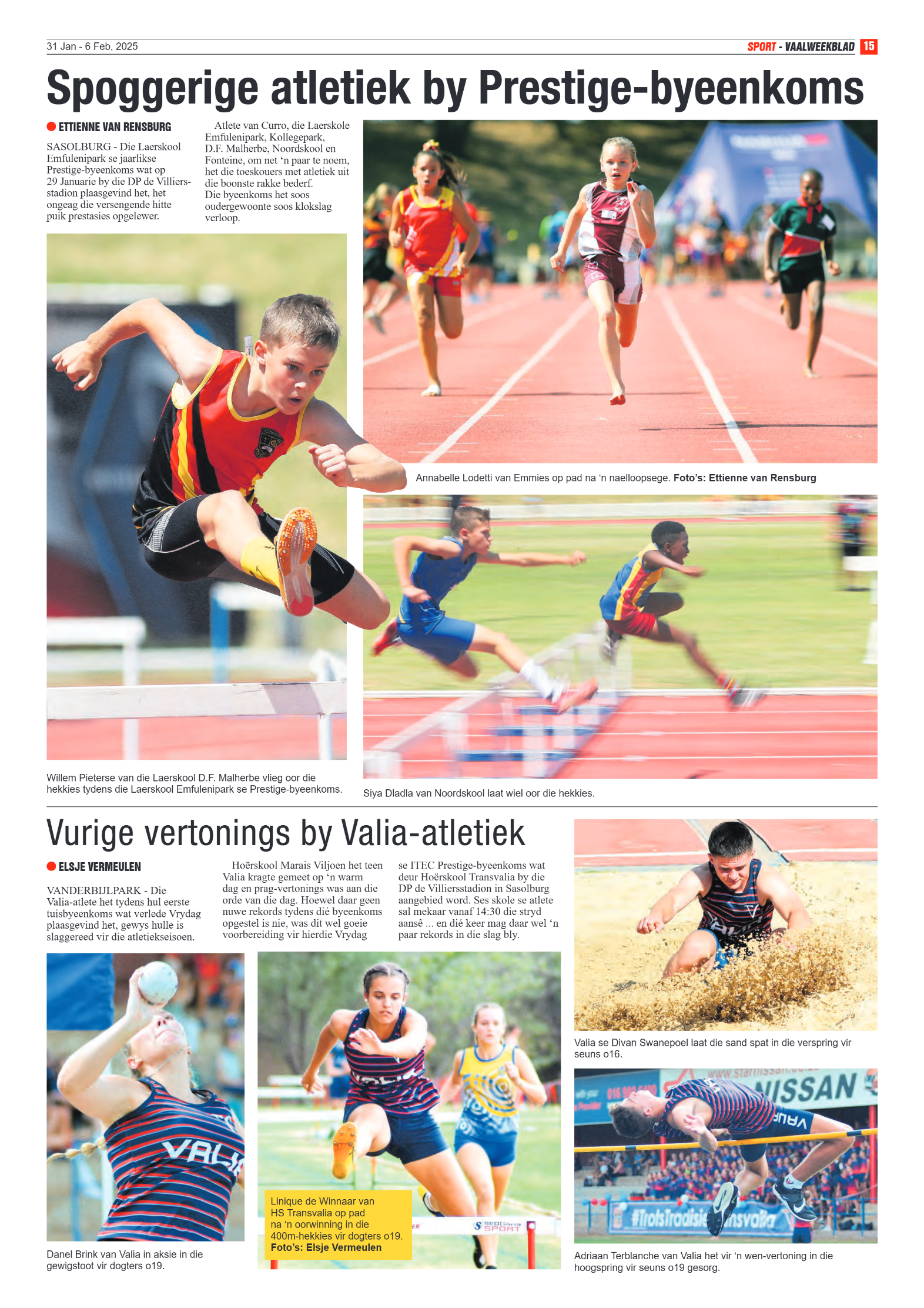 Vaalweekblad 31 Jan – 6 Feb, 2025 page 15