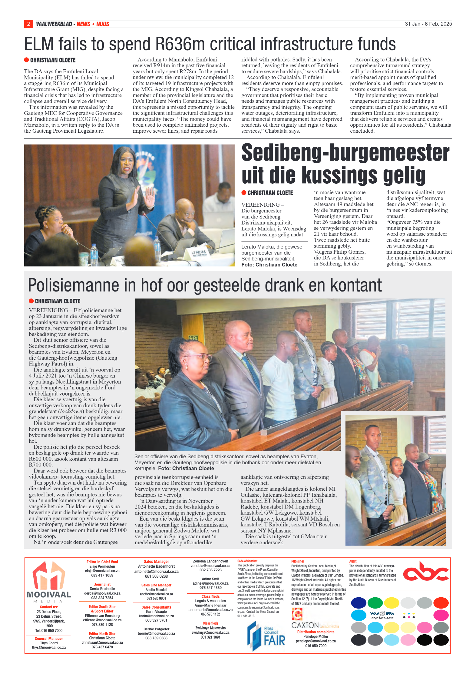Vaalweekblad 31 Jan – 6 Feb, 2025 page 2